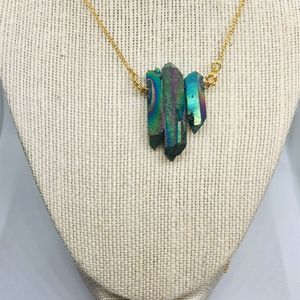 Long Pendant Stone Necklace